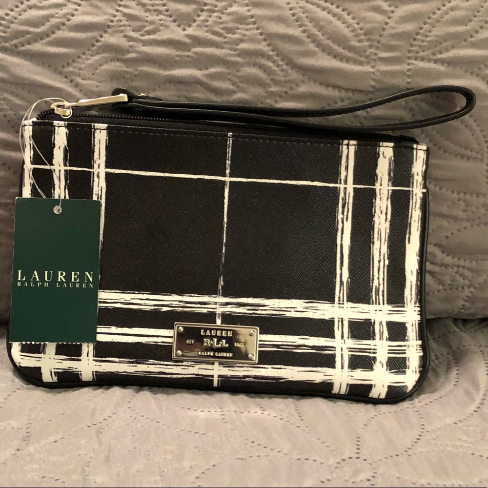 Ralph Lauren Wristlet, Swanfield Black & White NWT